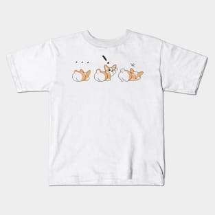 3 CORGI phases Kids T-Shirt